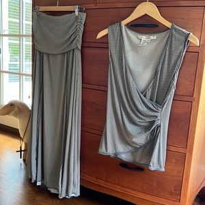 EUC Max Studio Blouse and Top Combo Print Dress